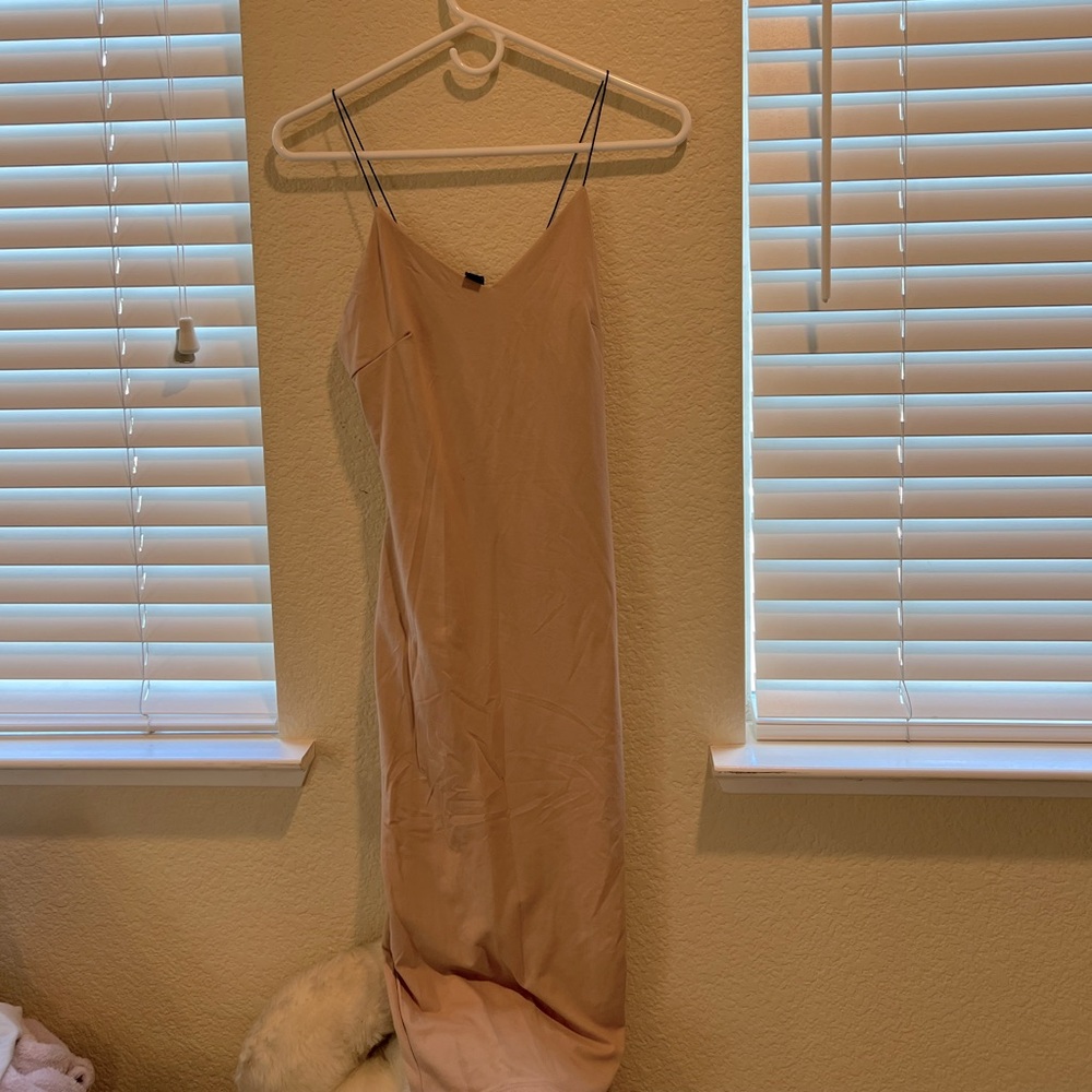 Nude midi dress